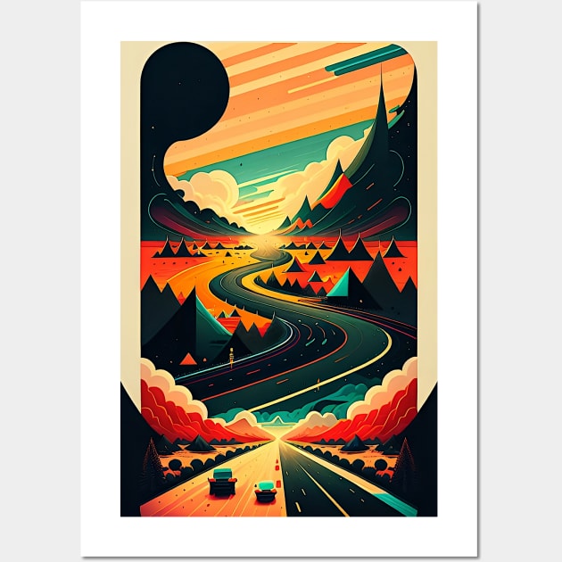 Drive the Open Road Wall Art by ArtBeatsGallery